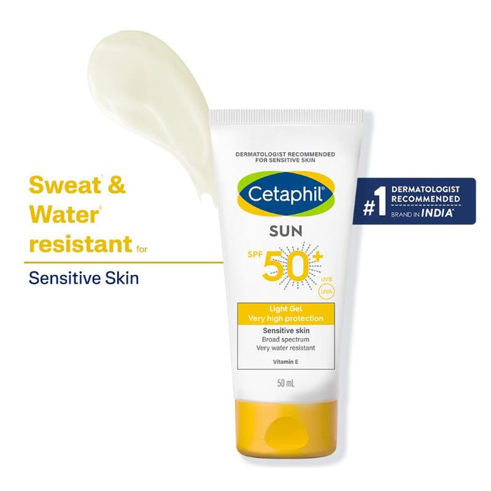 Cetaphil Sun SPF 50+ Light Gel Very High Protection Mineral Base for All Skin Types, Sensitive Skin (50ml)