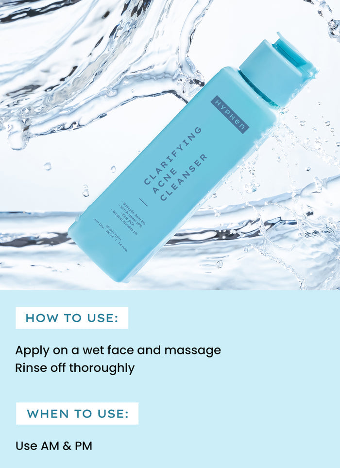 Hyphen Clarifying Acne Cleanser with 2% Salicylic Acid - ingredient synergy and formulation chart