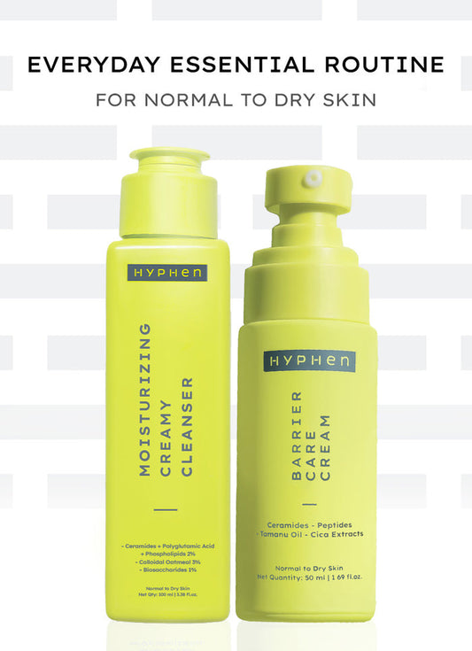 Hyphen Cleanser for Dry Skin + BCC for Dry Skin - front pack shot