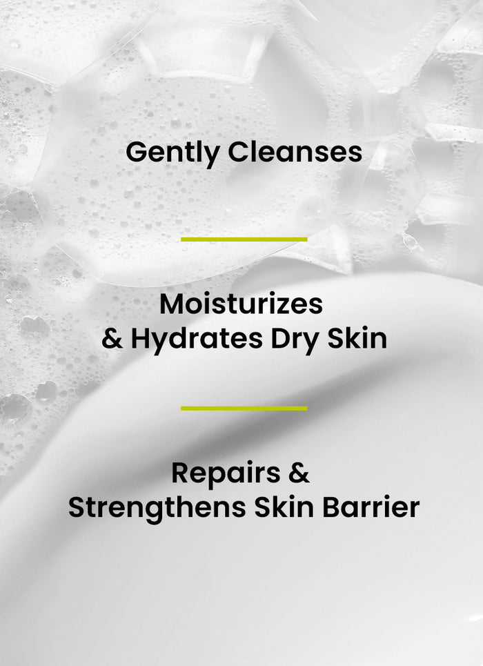 Hyphen Cleanser for Dry Skin + BCC for Dry Skin - back-of-pack ingredients panel
