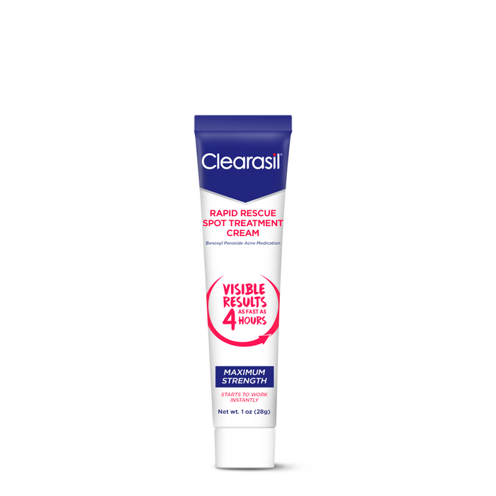 CLEARASIL BENZOYL PEROXIDE RAPID RESCUE SPOT TREATMENT ACNE CREAM