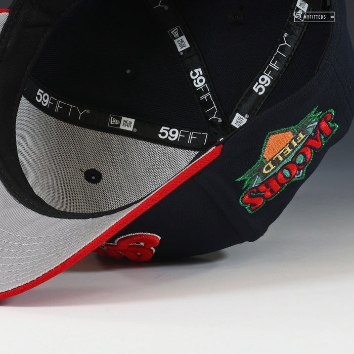 CLEVELAND INDIANS JACOBS FIELD TEAM COLOR 2 TONE NEW ERA FITTED CAP