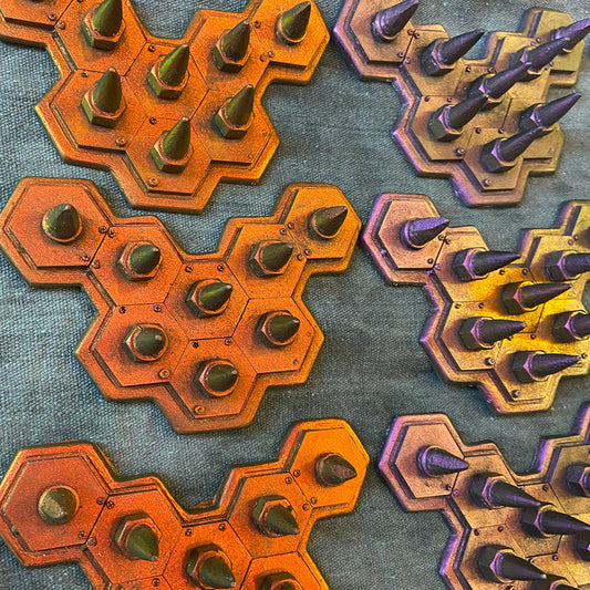 COLOR SHIFT FLEXIBLE SPIKE ARMOR PANEL
