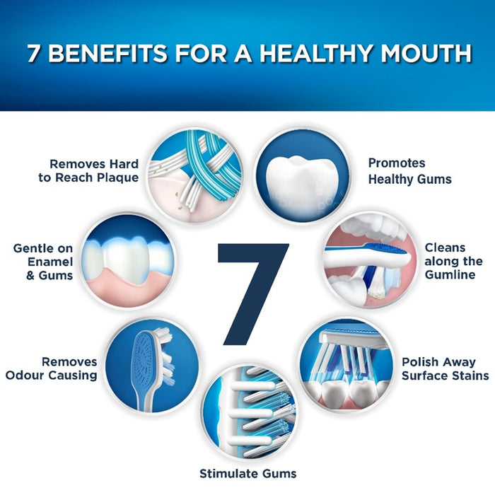 ORAL-B Cross Action 7 Benefits Toothbrush (Soft) 3s | Isetan KL Online Store