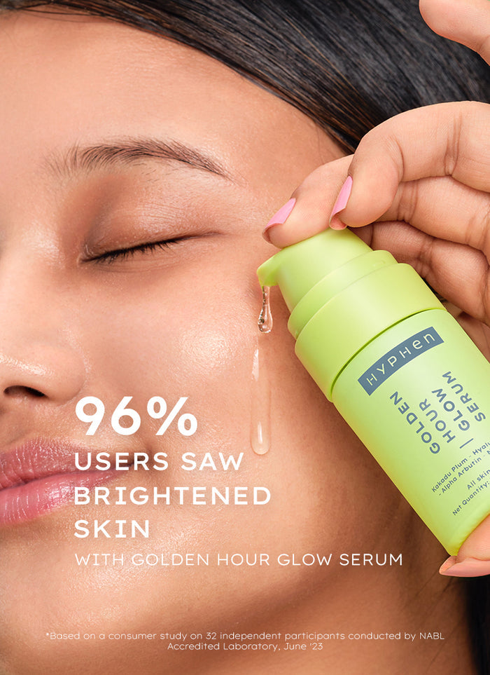 Hyphen Daily Glow Essentials Gift KIT - clinical results chart and benefit claims