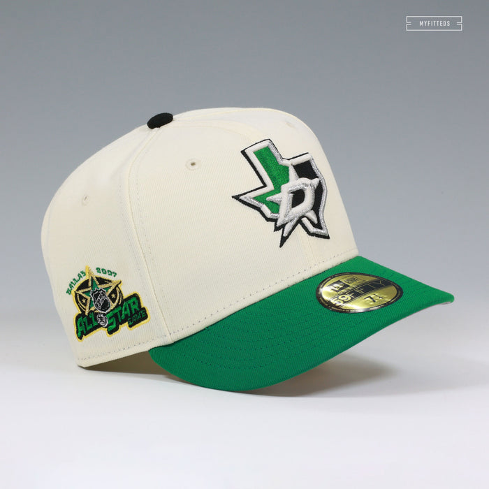 DALLAS STARS 2007 NHL ALL-STAR GAME OFF WHITE BOTANY GREEN NEW ERA FITTED CAP