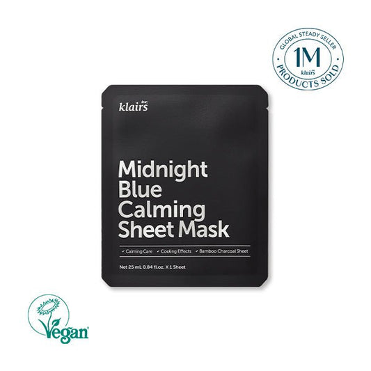 Dear Klairs Midnight Blue Calming Sheet Mask 1EA - Komiko Beauty