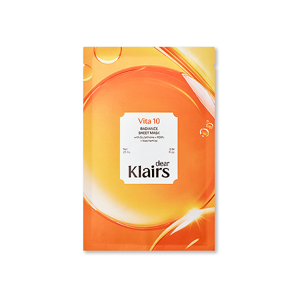 Dear,Klairs Vita 10 Radiance Sheet Mask 5ea - Komiko Beauty