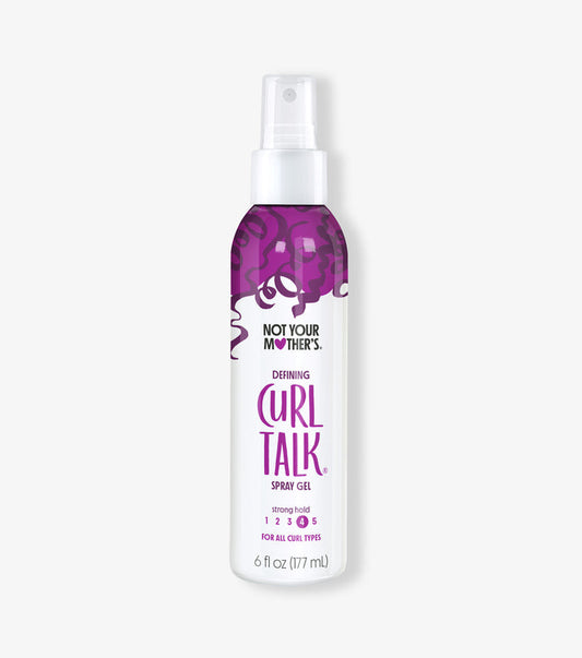 Define curls with a strong hold using the Curl Talk Spray Gel from Not Your Mother's.