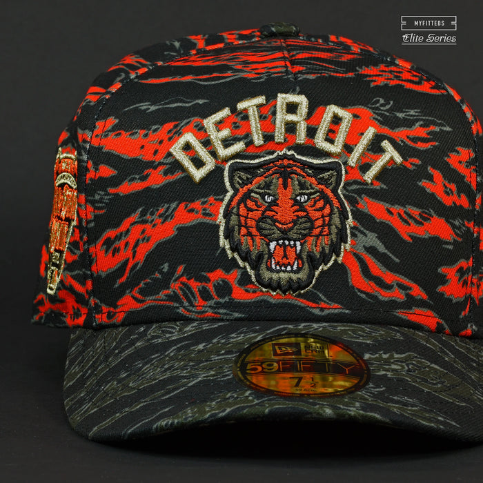 DETROIT TIGERS 2005 ALL-STAR GAME WHAT THE TIGER CAMO ELITE SERIES D-FRAME NEW ERA FITTED CAP