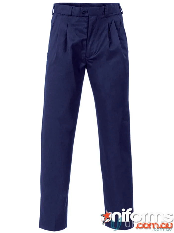 Navy blue DNC Pleat Permanent Press Trouser for uniforms and workwear