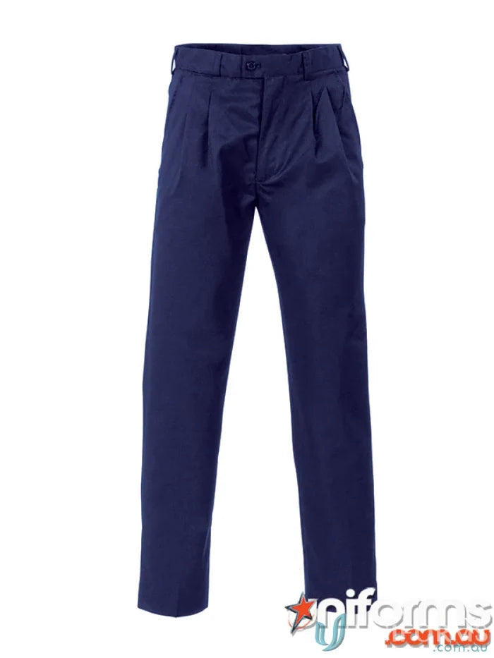 Navy blue DNC Pleat Permanent Press Trouser ideal for uniforms and workwear