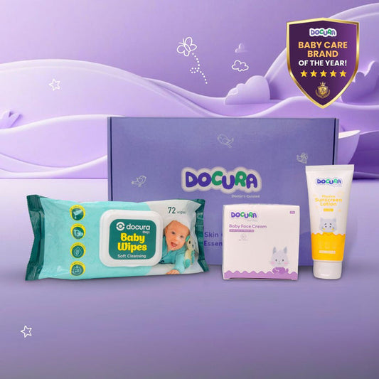 Docura Baby Skin Care Essentials Gift Set (Pack of 3 Products)