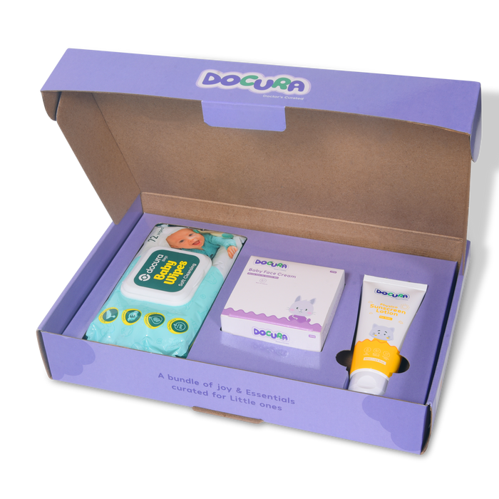 Docura Baby Skin Care Essentials Gift Set (Pack of 3 Products)