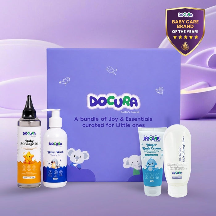 Docura Complete Baby Care Essentials Premium Gift Set (Pack of 4 Products)