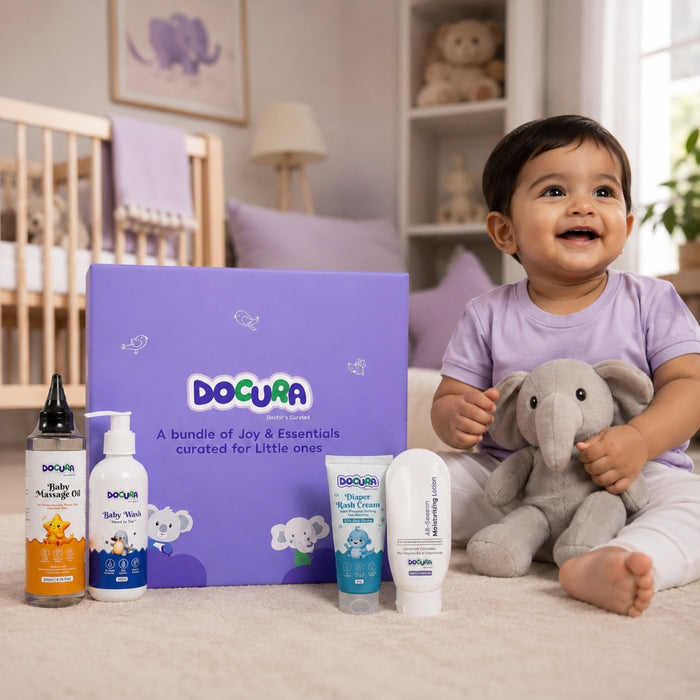 Docura Complete Baby Care Essentials Premium Gift Set (Pack of 4 Products)