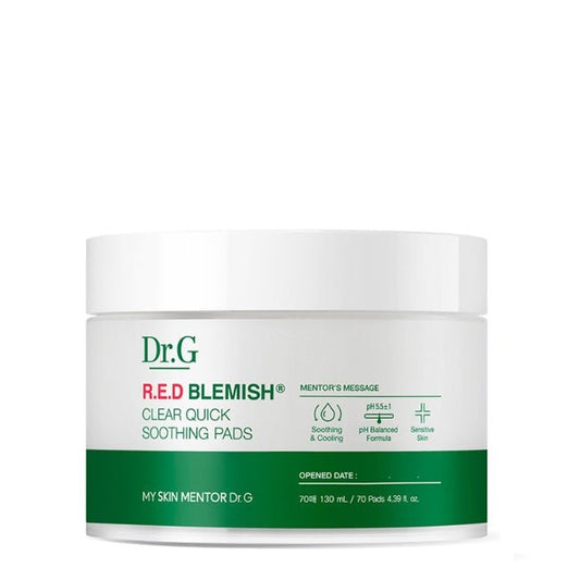 Dr.G Red Blemish Clear Quick Soothing Pads 70ea - Komiko Beauty