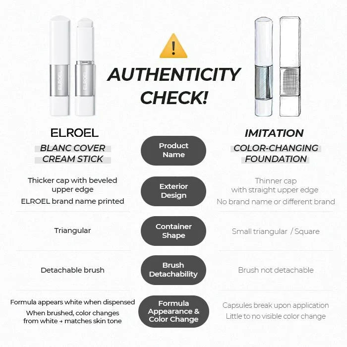 ELROEL Blanc Cover Cream Stick Foundation Light 13g