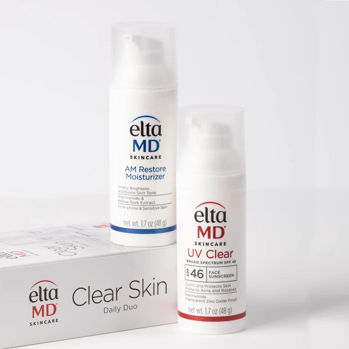 EltaMD Clear Skin Daily Duo with AM Restore Moisturizer and UV Clear SPF 46