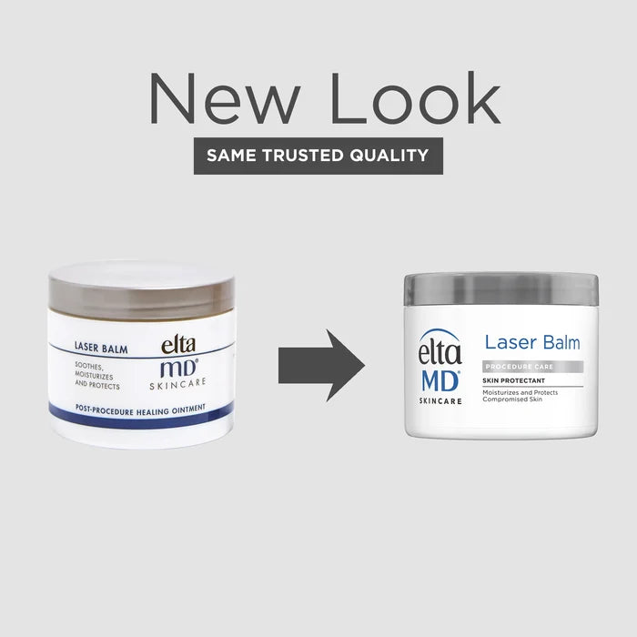 EltaMD Laser Balm jar with new look packaging