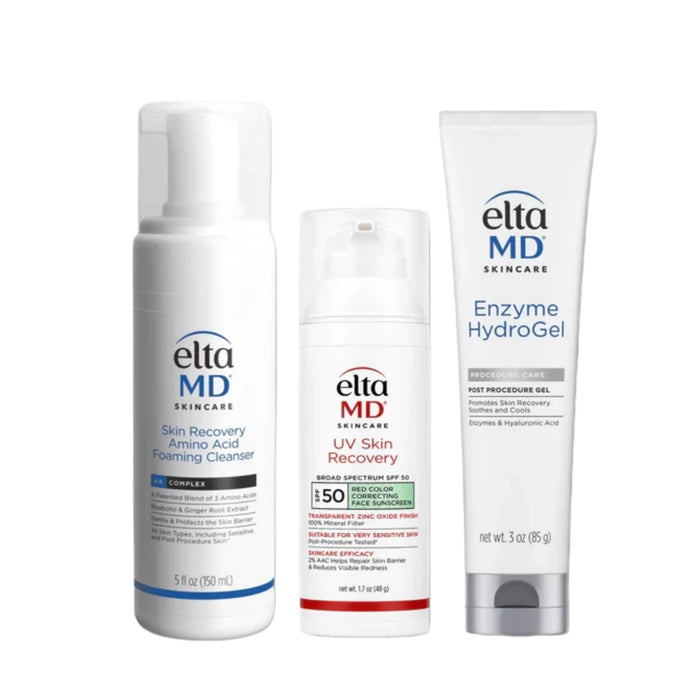 EltaMD Procedure Recovery Kit with cleanser, UV Skin Recovery SPF 50, and Enzyme HydroGel