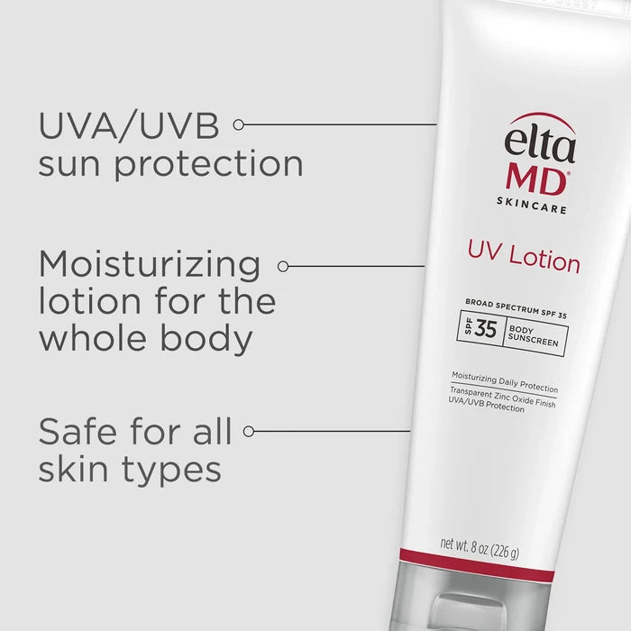 EltaMD UV Lotion Broad-Spectrum SPF 35 body sunscreen, 8 oz tube