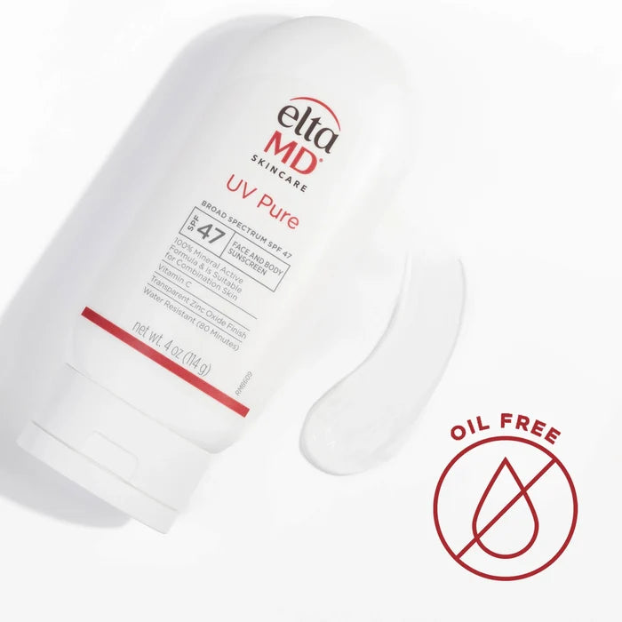 EltaMD UV Pure Broad-Spectrum SPF 47 mineral sunscreen tube with oil-free icon