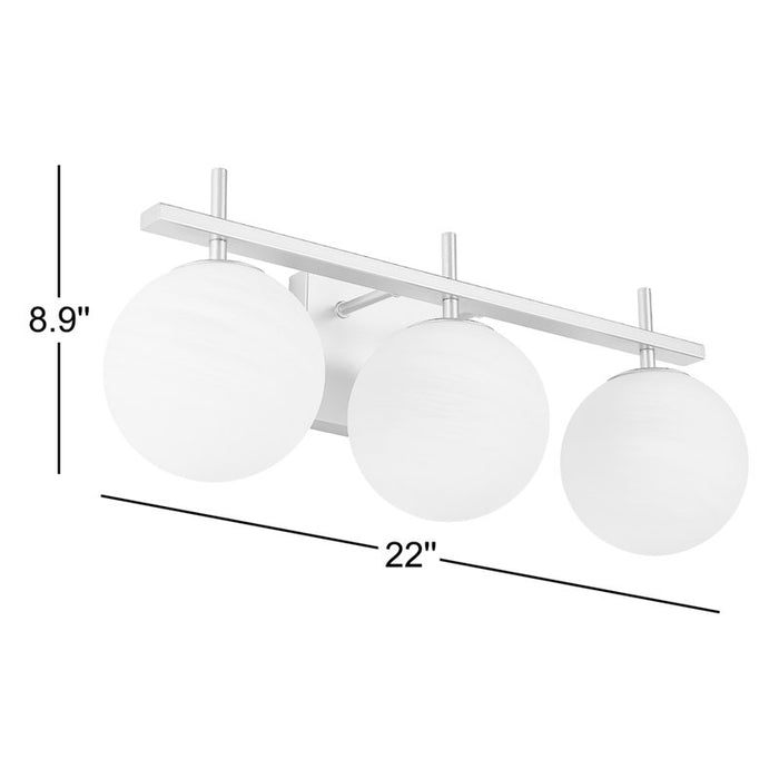 ETL 3-Light Dimmable Nickel Iron Bathroom Light Fixture with Cloud-Shaped Shade Lio