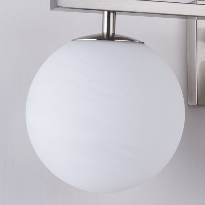 ETL 3-Light Dimmable Nickel Iron Bathroom Light Fixture with Cloud-Shaped Shade Lio
