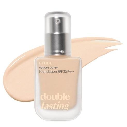 Etudehouse Double Lasting Vegan Cover Foundation 30g - No.19N1 Light Beige - Komiko Beauty