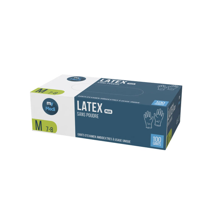 Examination gloves - Latex - Powder-free - Ambidextrous - Box of 100 - My Médical My Medical