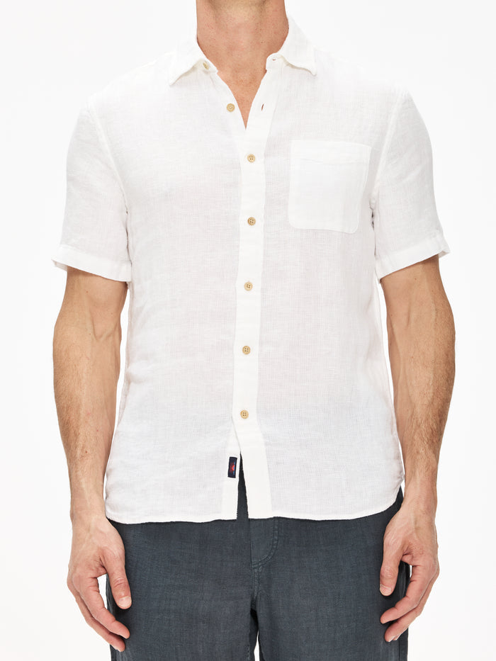 Faherty Short Sleeve Palma Linen Shirt