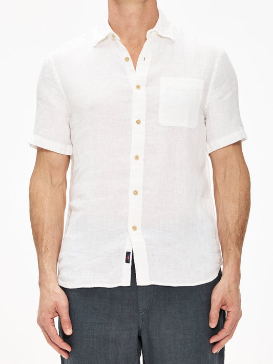 Faherty Short Sleeve Palma Linen Shirt