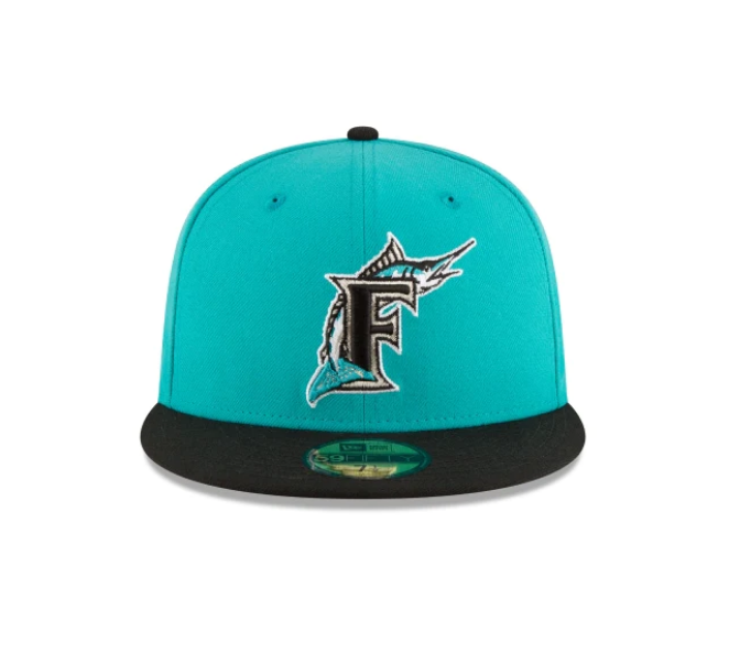 FLORIDA MARLINS 1997 WORLD SERIES ALTERNATE ON-FIELD SPEC NEW ERA FITTED CAP