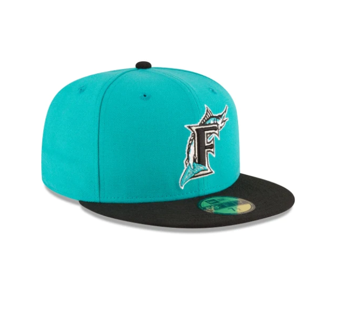 FLORIDA MARLINS 1997 WORLD SERIES ALTERNATE ON-FIELD SPEC NEW ERA FITTED CAP
