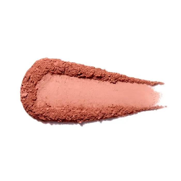 Pink blush swatch on a white background