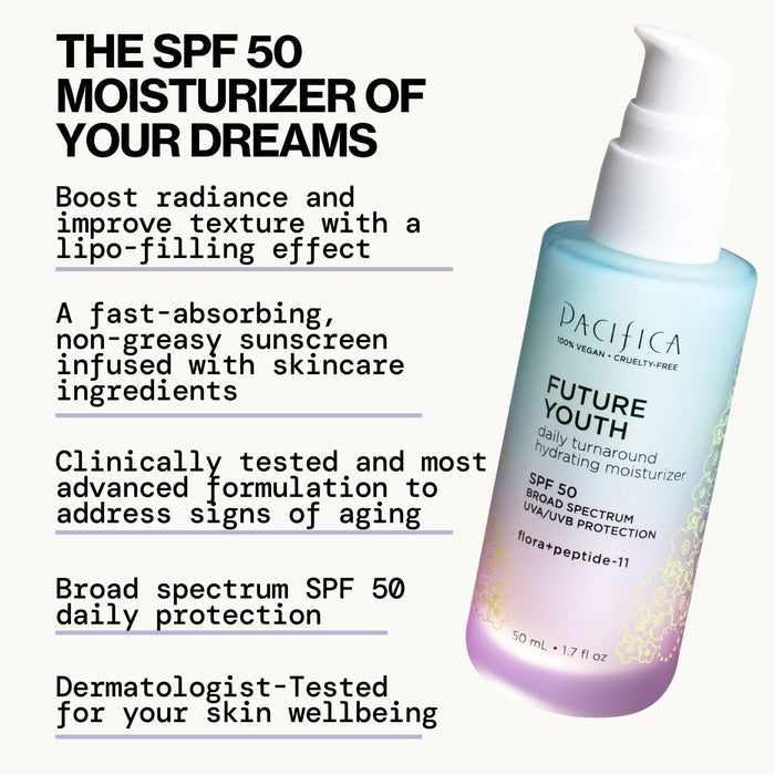 Future Youth Daily Turnaround Hydrating Moisturizer SPF 50 - Pacifica