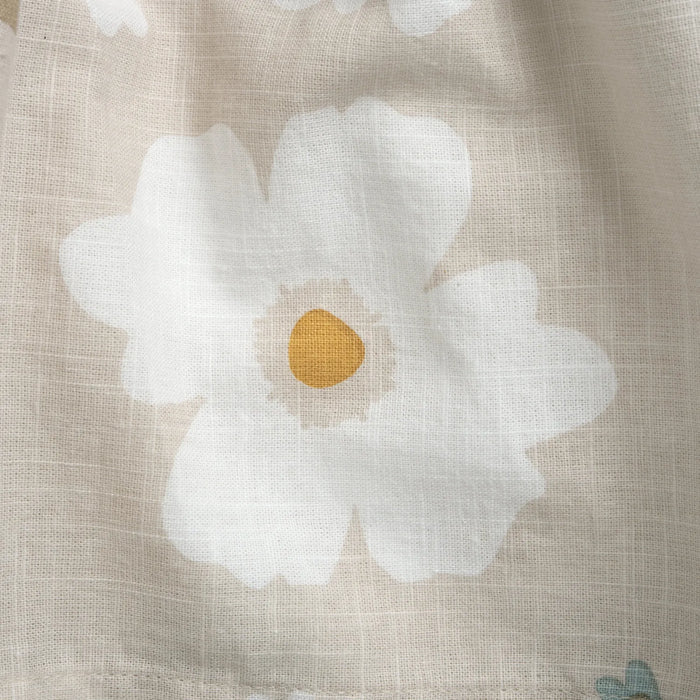 Girls Beige Floral Printed Dress
