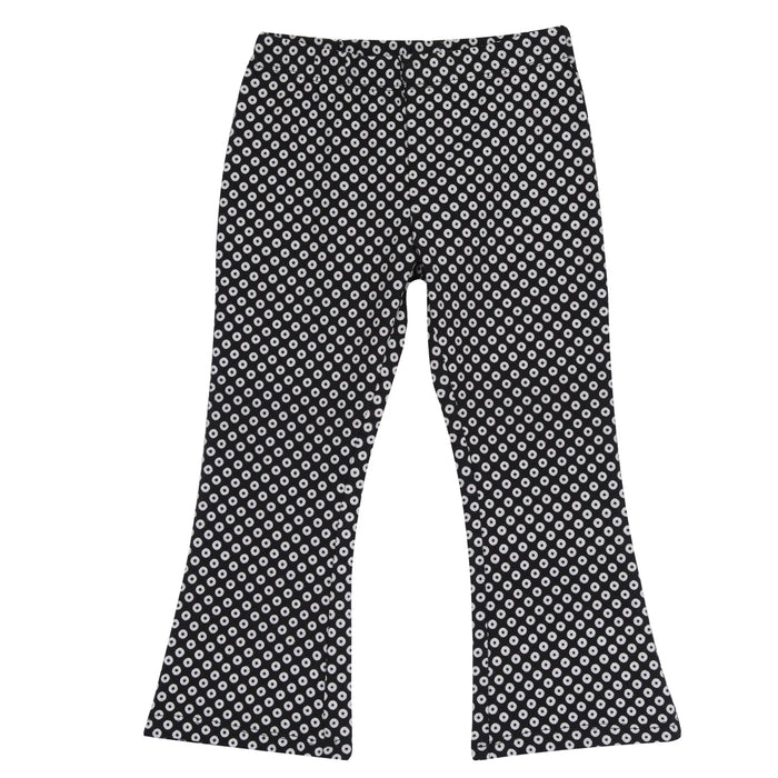 Girls Black Printed Leggings