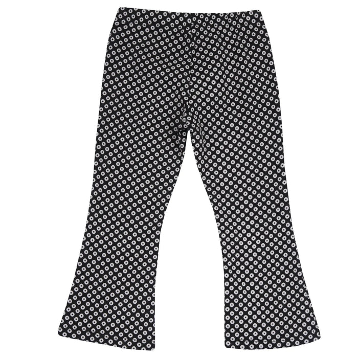 Girls Black Printed Leggings