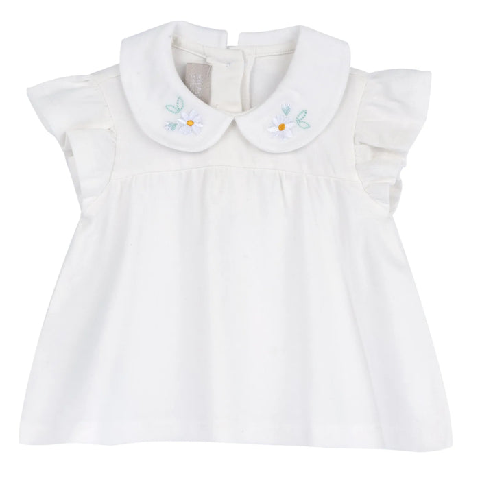 Girls Bronze Embroidered Top