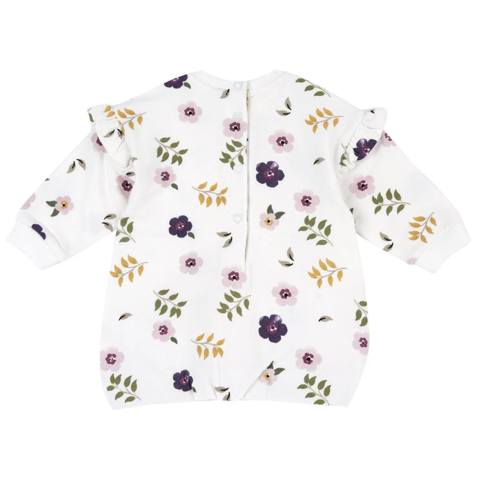 Girls Bronze Printed Long Sleeve Dress