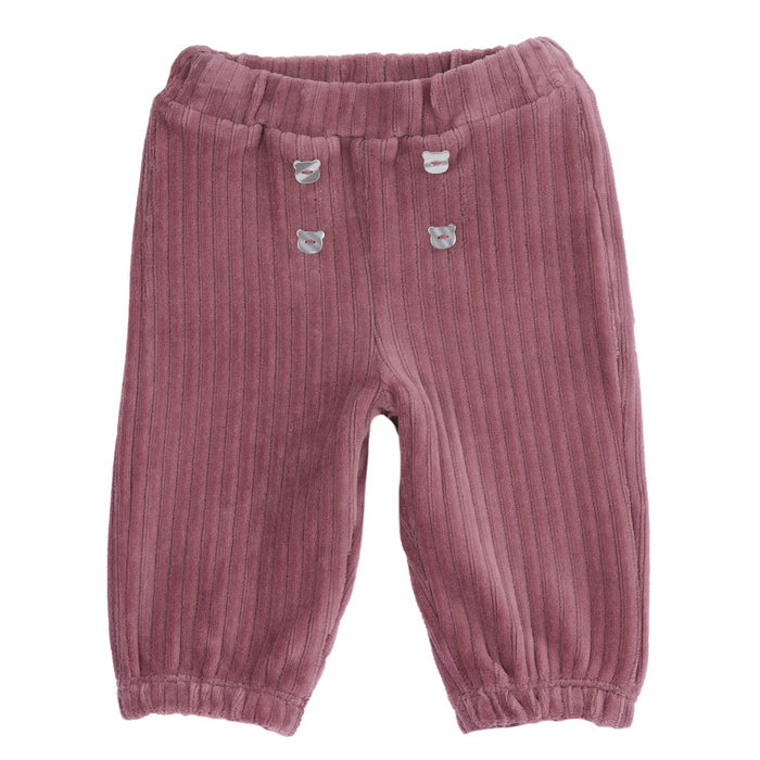Girls Dark Pink Embellished Joggers