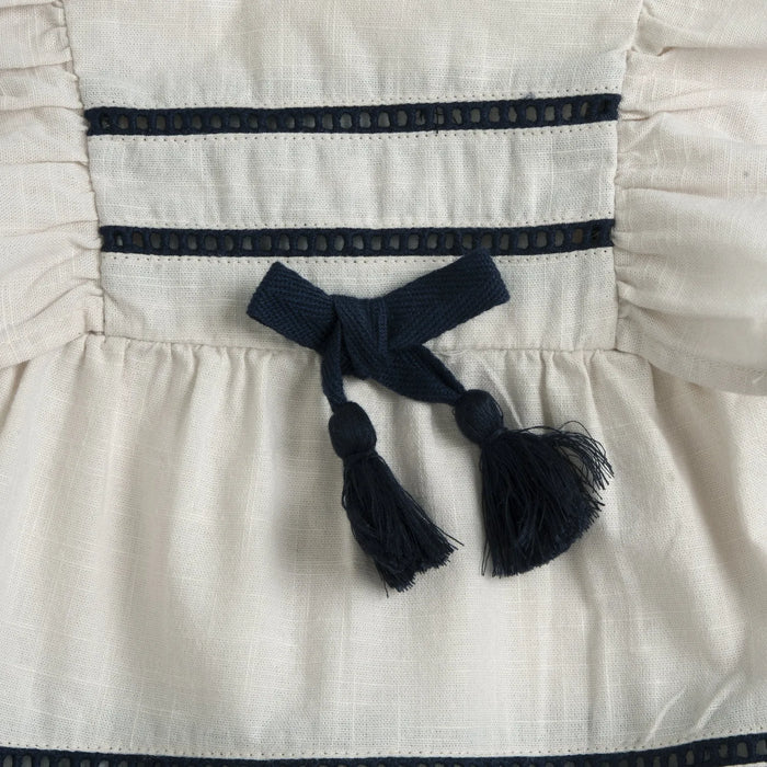 Girls Light Natural Embellished Dress