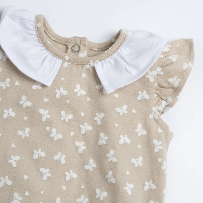 Girls Light Natural Printed Dress