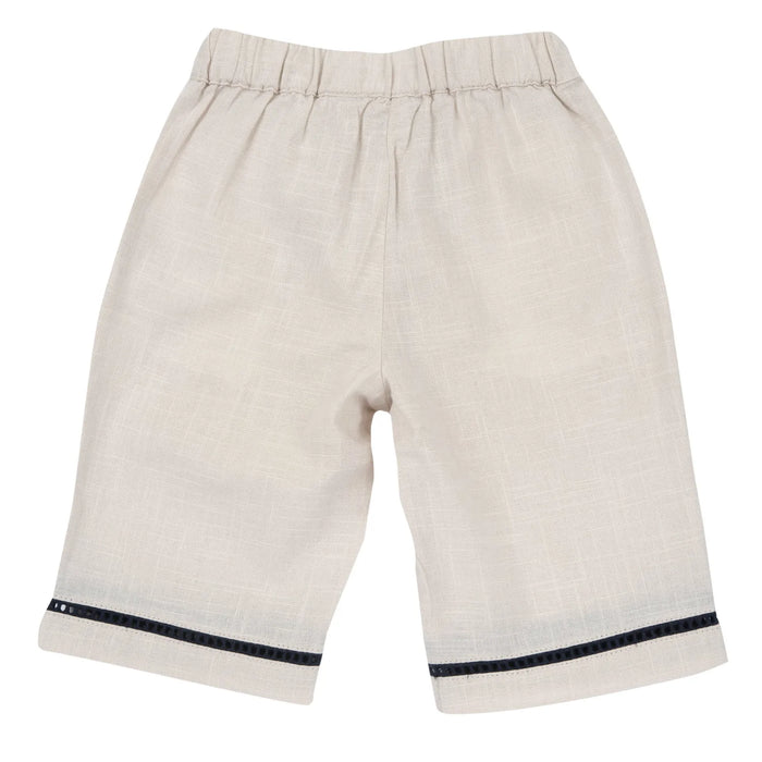 Girls Light Natural Self Design Trouser