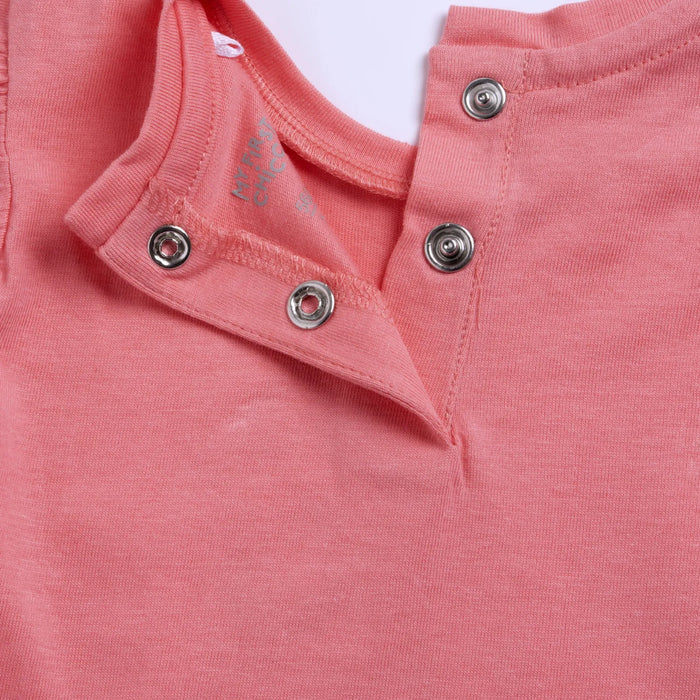 Girls Light Pink Animal Printed T-Shirt with Shorts