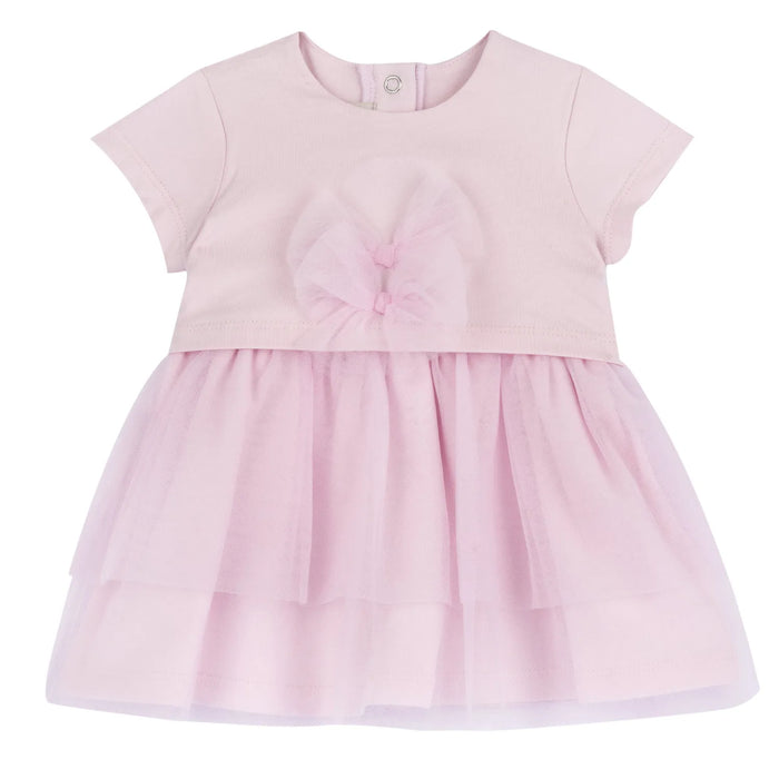 Girls Light Pink Embellished Dress