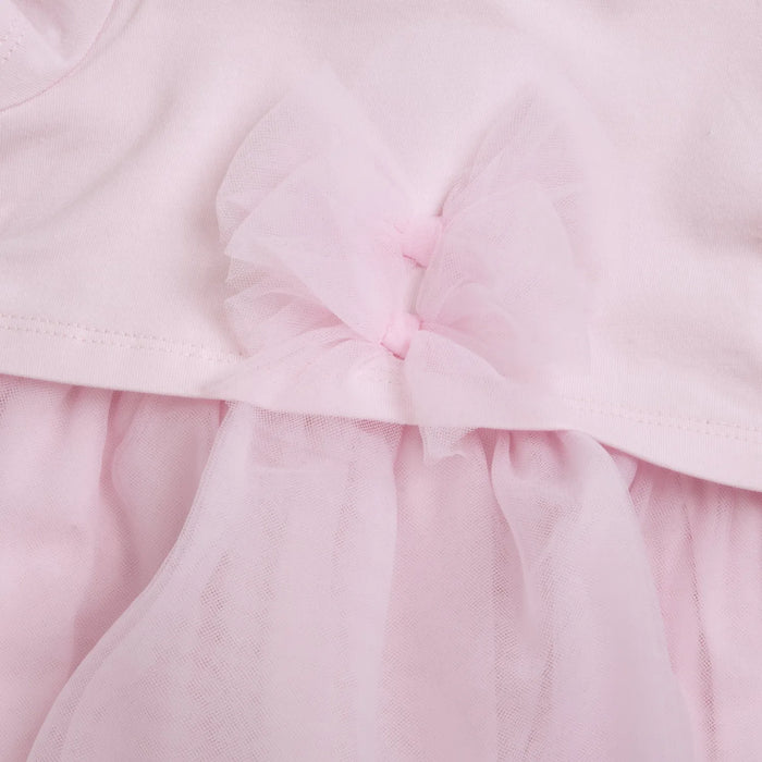 Girls Light Pink Embellished Dress