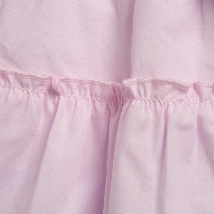Girls Light Pink Embellished Self Design Dress